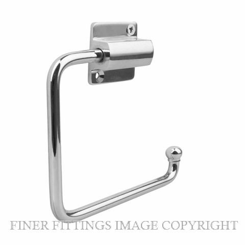 DRAKE & WRIGLEY 1666 SC BRASS TOILET ROLL HOLDER SATIN CHROME