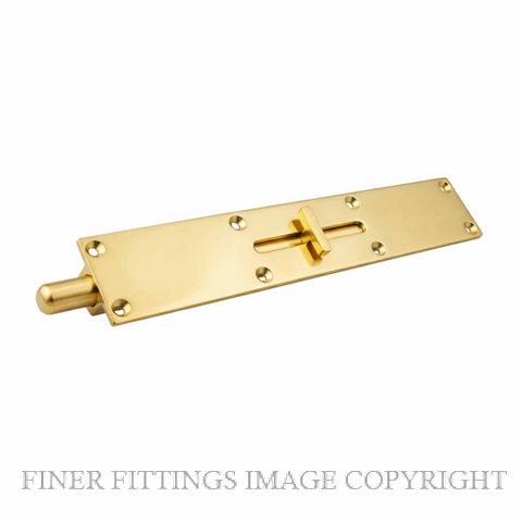 DRAKE & WRIGLEY 1672 PB LONG THROW SLIDE BOLT POLISHED BRASS