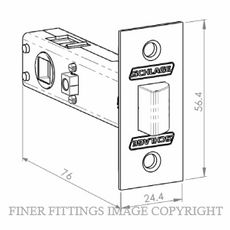 SCHLAGE MEDIO PRIVACY LATCHBOLTS