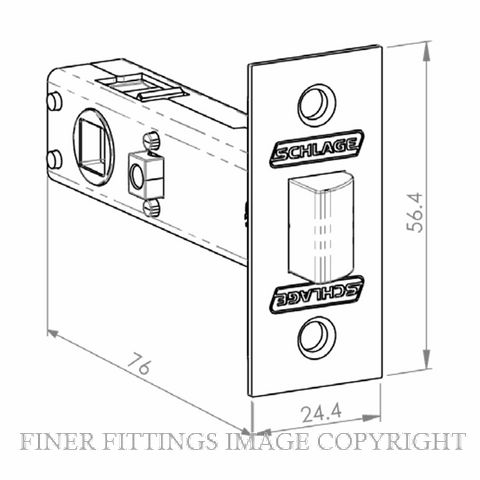 SCHLAGE MEDIO PRIVACY LATCHBOLTS