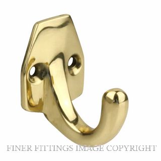 DRAKE & WRIGLEY 1077 PB COAT HOOK POLISHED BRASS