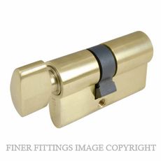 WINDSOR 1122 - 1225 PB EURO KEY & TURN CYLINDERS POLISHED BRASS