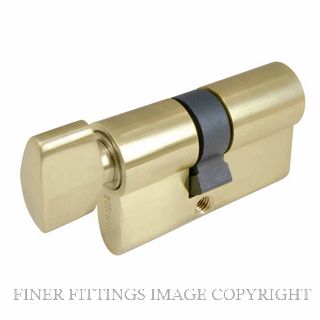 WINDSOR 1122 PB 60MM EURO CYLINDER - KEY/SNIB POLISHED BRASS