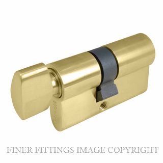 WINDSOR 1122 UB 60MM EURO CYLINDER - KEY/SNIB UNLACQUERED BRASS