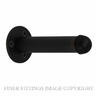 WINDSOR 5186 BLK 87MM PIPE DOORSTOP SKIRTING FIX MATT BLACK