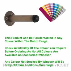 WINDSOR 5186 PC 87MM PIPE DOORSTOP SKIRTING FIX POWDER COAT