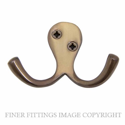 WINDSOR 5236 AB DOUBLE ROBE HOOK ANTIQUE BRONZE