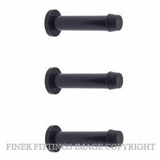 WINDOR 5298 85MM DOORSTOP CONCEALED SKIRTING FIX 3PK MATT BLACK