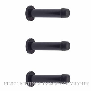 WINDSOR BRASS 5298 85MM DOORSTOP CONCEALED SKIRTING FIX 3PK MATT BLACK