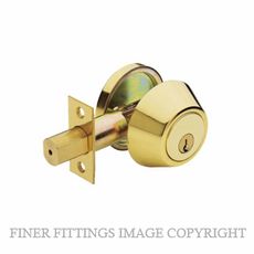 BRAVA D371B KEY & TURN DEADBOLT POLISHED BRASS