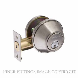 BRAVA D361B KEY & TURN DEADBOLT SATIN STAINLESS