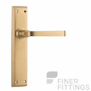 TRADCO 6637 - 6638 MENTON LEVER ON PLATE SATIN BRASS