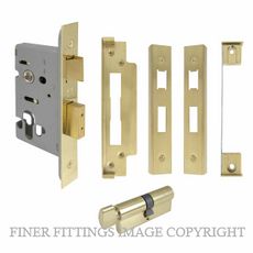 WINDSOR 1169 PB REBATED MORTICE LOCK POLISHED BRASS