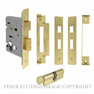 WINDSOR 1169 UB LK KIT EURO REBATED (1114+1105+1148) UNLACQUERD BRASS