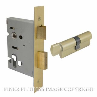 WINDSOR 1170 MB LOCK KIT - EURO 57MM (1115+1148) MATT BRASS