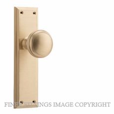 TRADCO 6646 - 6647 MILTON KNOB ON PLATE SATIN BRASS