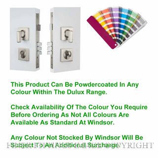 WINDSOR 1365 PC MINI TURN ENTRANCE LOCK KIT SQUARE 60MM POWDER COAT