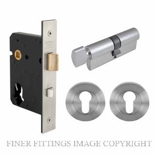 WINDOR 1216 HEAVY DUTY NIGHT LATCH/LOCK - ROUND SATIN CHROME