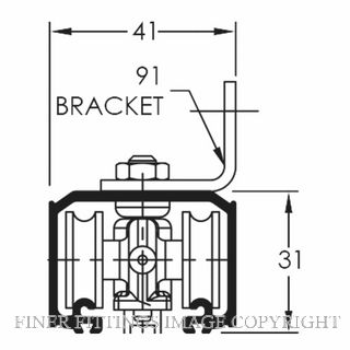 BRIO 120A-A20 TRACK ALUMINIUM ANOD 2000MM ANODISED ALUMINIUM