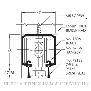 BRIO 180A-20 TRACK ALUMINIUM MILL 2000MM MILL FINISH