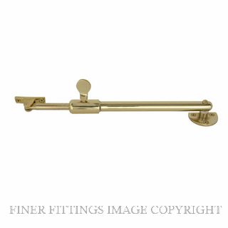 WINDSOR 5205 UB TELESCOPIC STAY - ROUND UNLACQUERED BRASS