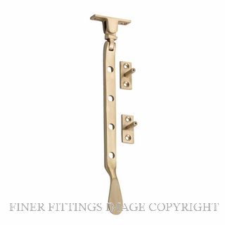 TRADCO 6689 CASEMENT STAY BASE FIX SMALL L200MM SATIN BRASS