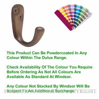 WINDSOR 5196 PC COAT HOOK - SINGLE POWDER COAT