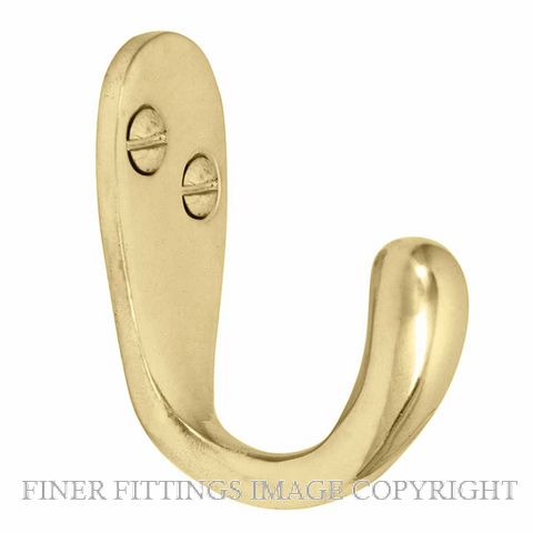 WINDSOR 5196 PB COAT HOOK - SINGLE POLISHED BRASS