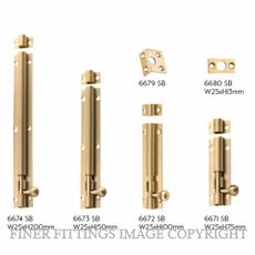 TRADCO 7.5MM SHOOT BARREL BOLTS SATIN BRASS