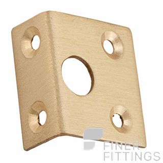TRADCO 6679 RIGHT ANGLE KEEPER BOLT 7.5MM SATIN BRASS