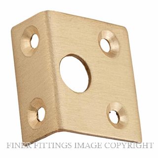 TRADCO 6679 RIGHT ANGLE KEEPER BOLT 7.5MM SATIN BRASS