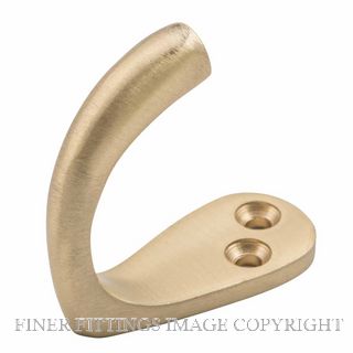 TRADCO 6703 SINGLE ROBE HOOK SATIN BRASS