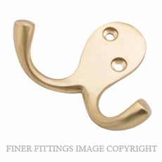 TRADCO 6704 DOUBLE ROBE HOOK SATIN BRASS