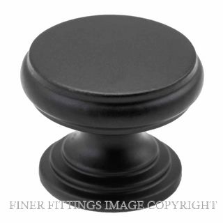 TRADCO 3878 FLAT CABINET KNOB MATT BLACK