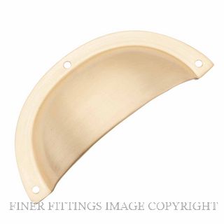 TRADCO 6711 DRAWER PULL PLAIN SB SATIN BRASS