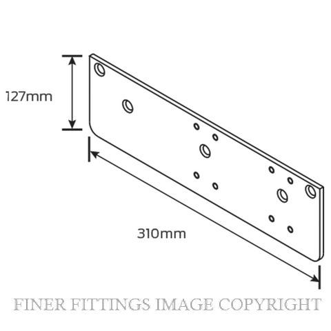 LCN 4041 ADAPTOR PLATE FULL COVER SILVER GREY