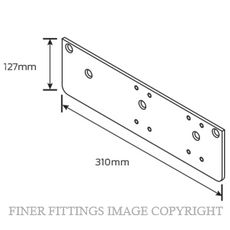 LCN 4041 ADAPTOR PLATE FULL COVER SILVER GREY