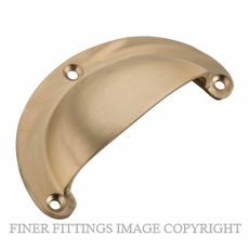 TRADCO 6695 DRAWER PULL PLAIN 100 X 40MM SATIN BRASS