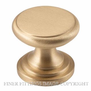 TRADCO 6691 FLAT CABINET KNOB SATIN BRASS