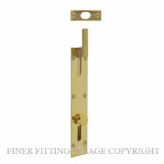 WINDSOR 5273 UB NECKED OUTWARD REVERSE BOLT 150MM UNLACQUERED BRASS