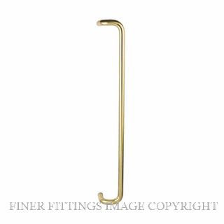 DW1674 400 19SFPB 400MM CENTRES X 19MM DIA OFFSET SINGLE FRONT FIX POLISHED BRASS
