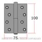 LEGGE 13211 01RH SS LIFT OFF HINGE 100X75MM SATIN STAINLESS