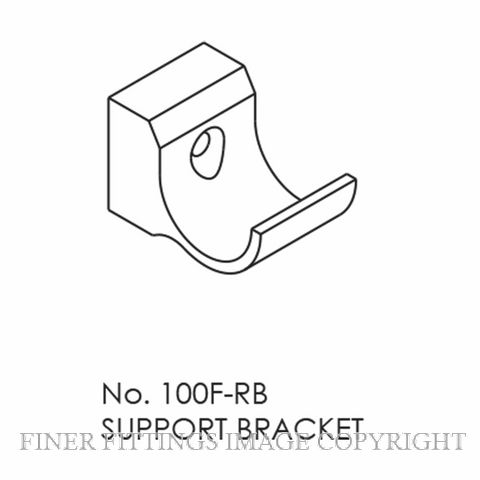 BRIO 100F-RB ROUND RAIL FACE FIXING BRACKET