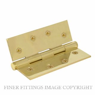 WINDSOR 5902 PB HINGE BRASS FIXED PIN FLAT TIP 102X76 POLISHED BRASS