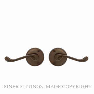 WINDSOR 3009 AB YORK LEVER HANDLE ROUND ROSE ANTIQUE BRONZE