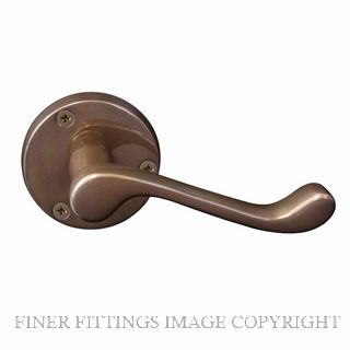 WINDSOR 3009 AB VICTORIAN LEVER LATCH ROUND ROSE ANTIQUE BRONZE