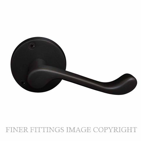 WINDSOR 3009 BLK VICTORIAN LEVER ON ROSE MATT BLACK