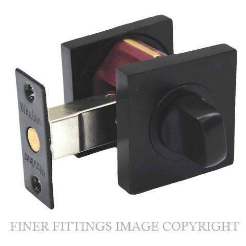 WINDSOR 9044 BLK SQUARE 55MM PRIVACY SET 60MM BOLT MATT BLACK