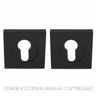 WINDSOR 9045 BLK SQUARE EURO ESCUTCHEON (PAIR) MATT BLACK