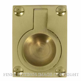 WINDSOR 5154 PB FLUSH RING 50 X 37MM POLISHED BRASS